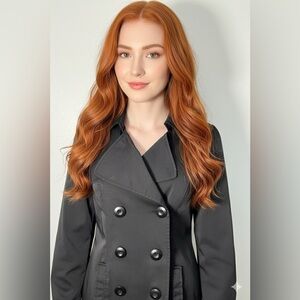 Vertigo Paris Black Double-Breasted Trench Coat